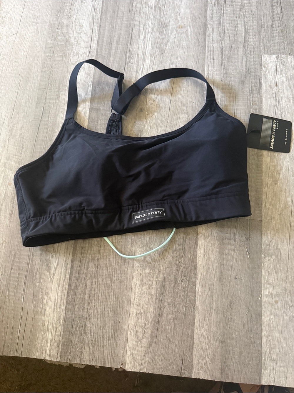 Savage X Fenty Black Stretch Sports Bralette